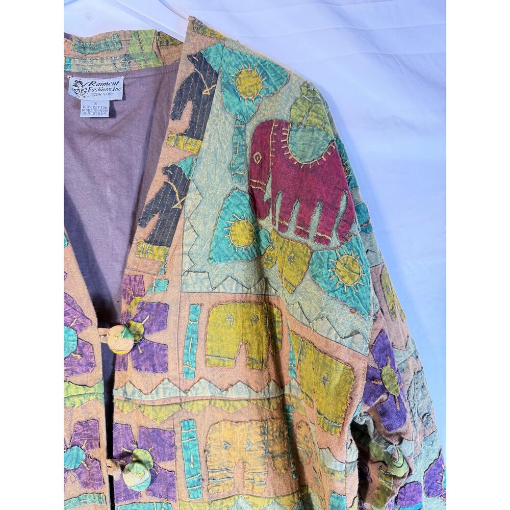 Vintage Patchwork Embroidered Long Coat Bohemian … - image 4